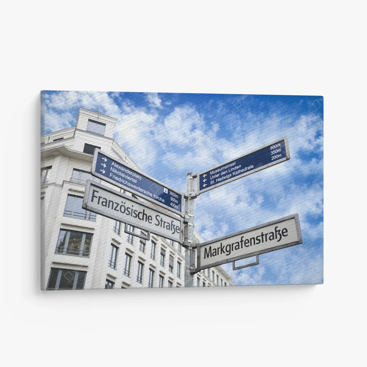 Leinwandbild Straßenschilder in Berlin, Deutschland • Leinwandbilder bei Wallnifity® Leinwandbild Straßenschilder in Berlin, Deutschland • Leinwandbilder bei Wallnifity®