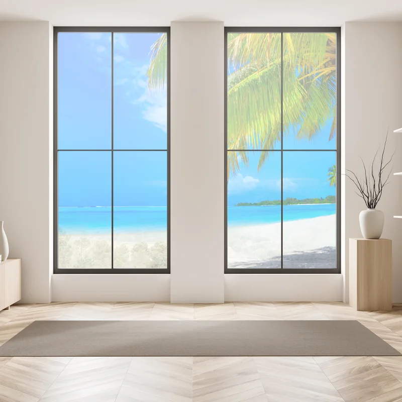 Fensteraufkleber tropischer türkisstrand