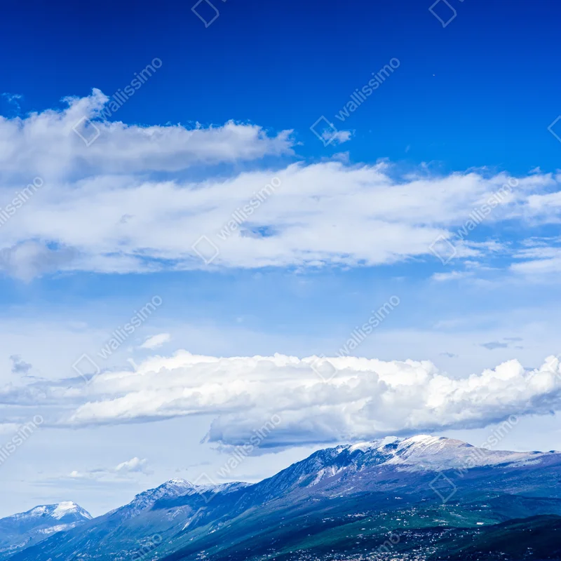 Poster ruhige blaue berg- und meerlandschaft • Poster bei Wallnifity® Poster ruhige blaue berg- und meerlandschaft • Poster bei Wallnifity®