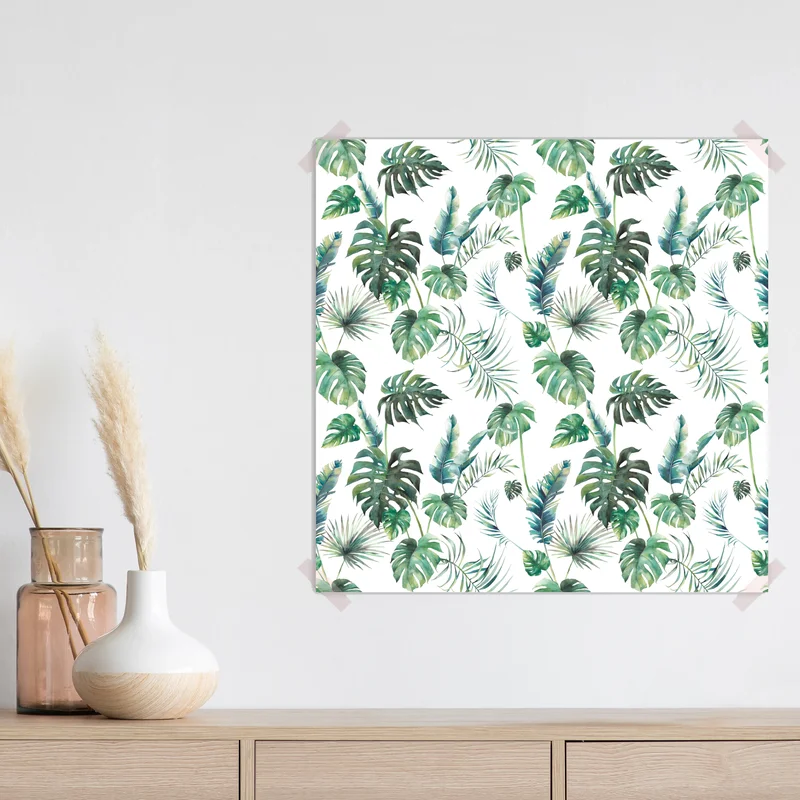 Poster aquarell tropische blätter muster Poster aquarell tropische blätter muster