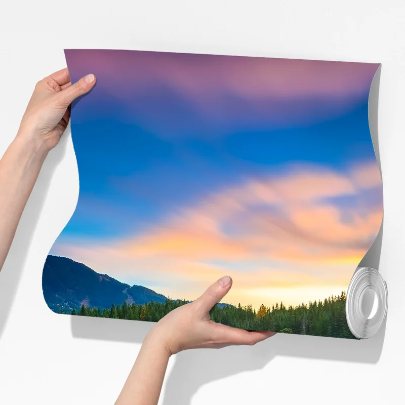 Fototapeta spokojne górskie jezioro o zachodzie słońca Fototapeta spokojne górskie jezioro o zachodzie słońca