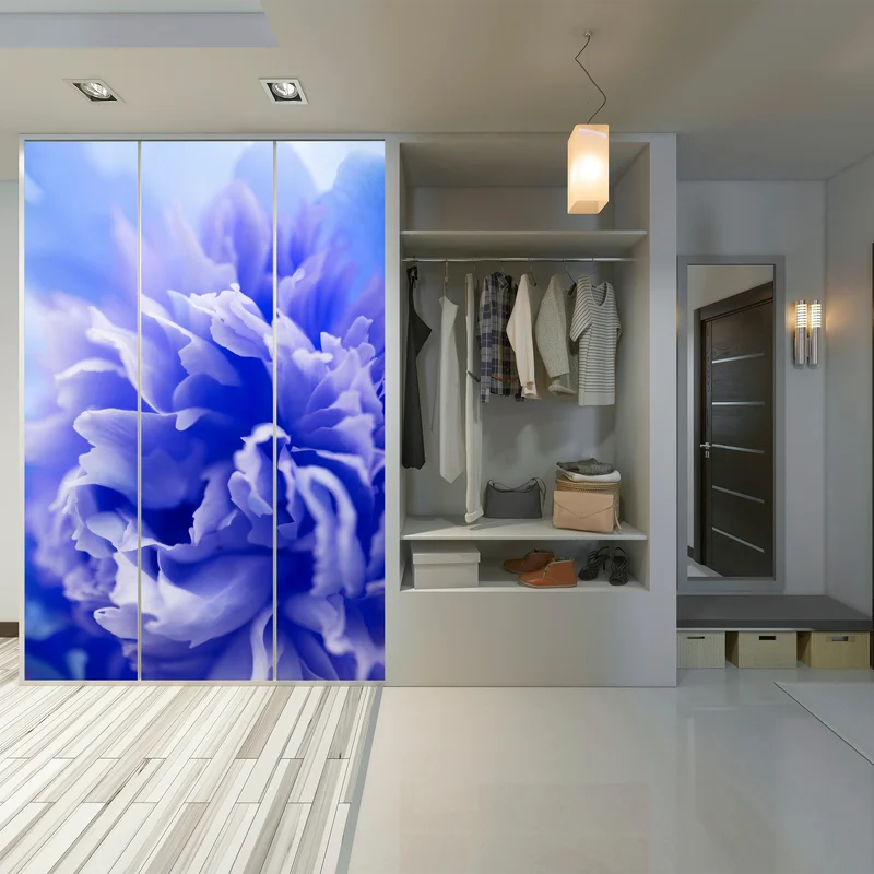 Schrankaufkleber sanfte blaue abstrakte blume nahaufnahme Schrankaufkleber sanfte blaue abstrakte blume nahaufnahme