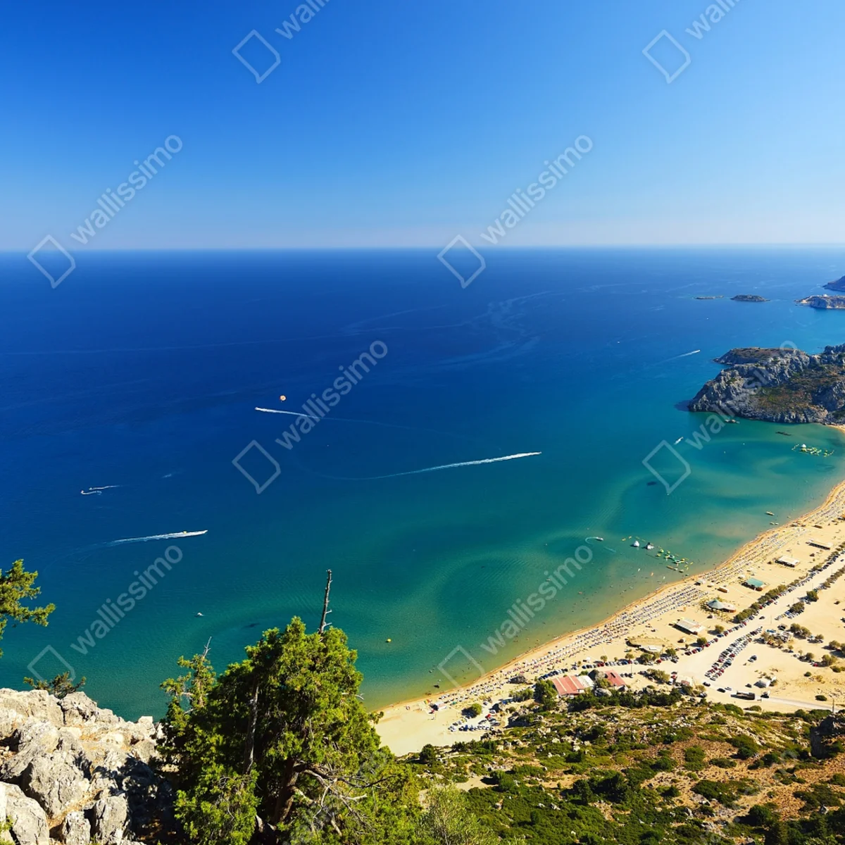 Fototapete ruhige türkisfarbene küstenpanorama Fototapete ruhige türkisfarbene küstenpanorama