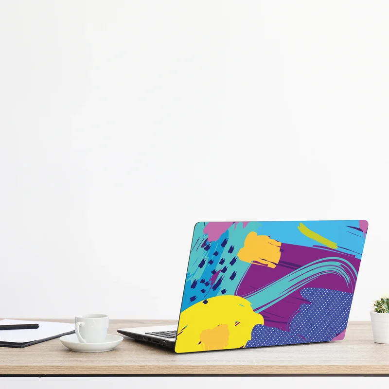 Naklejka na laptopa żywa abstrakcyjna kompozycja pop-art