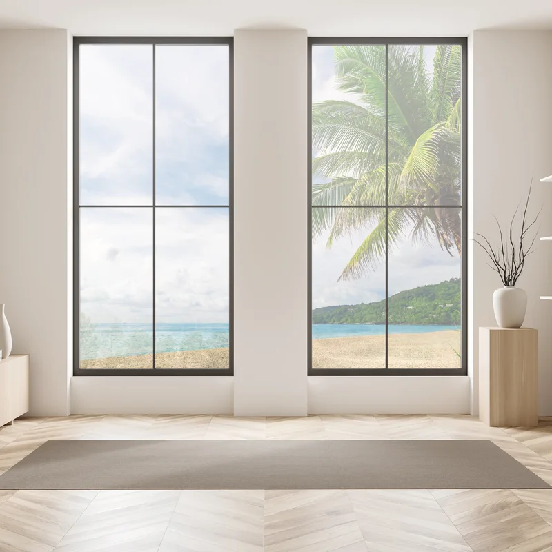 Fensteraufkleber tropischer strand in Phuket mit palme