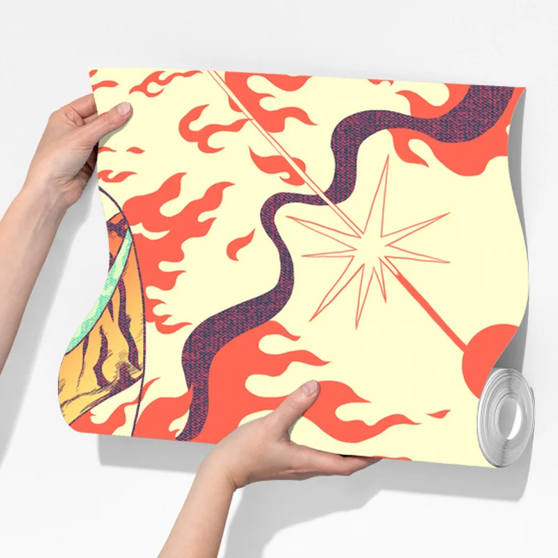 Fototapete surreale retro-collage: traumhafte symbole und erinnerungen Fototapete surreale retro-collage: traumhafte symbole und erinnerungen