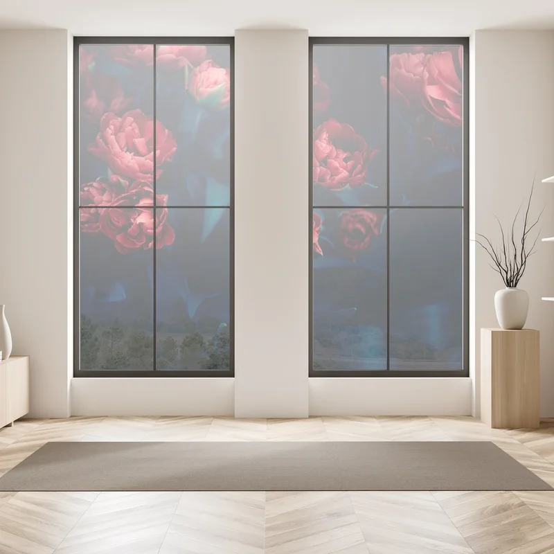 Fensteraufkleber dunkler roter tulpenstrauß Fensteraufkleber dunkler roter tulpenstrauß