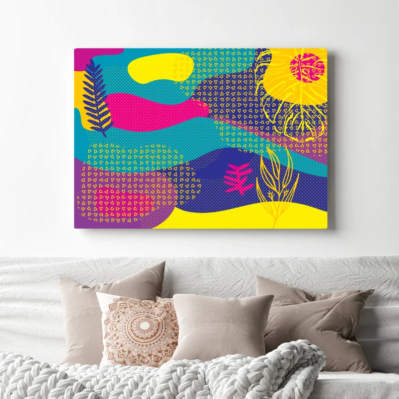 Leinwandbild lebhaftes abstraktes tropenmuster Leinwandbild lebhaftes abstraktes tropenmuster