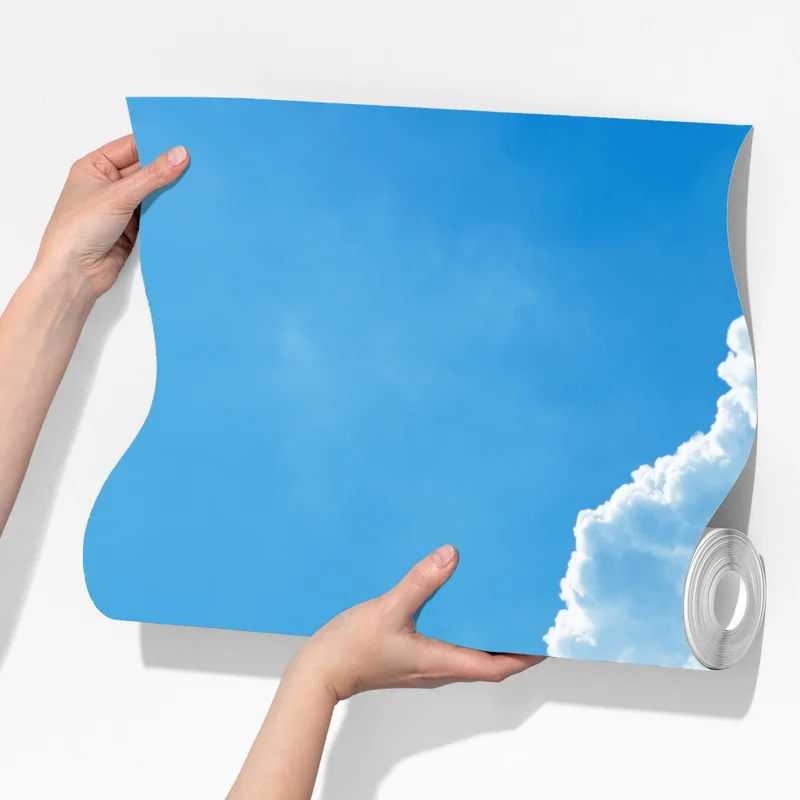 Fototapete sanfter blauer himmel mit fluffigen wolken Fototapete sanfter blauer himmel mit fluffigen wolken