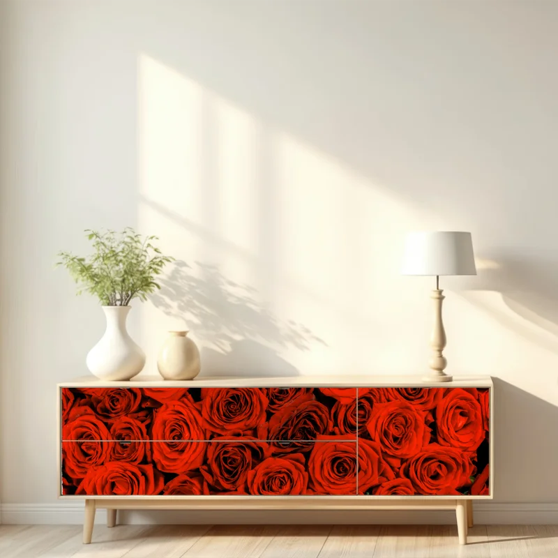 Repositionierbarer Aufkleber prächtiger strauß roter rosen Repositionierbarer Aufkleber prächtiger strauß roter rosen