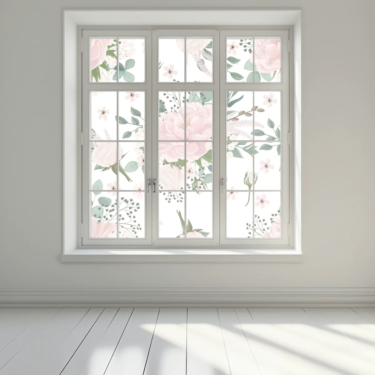 Fensteraufkleber zartes rosa pfingstrosenmuster Fensteraufkleber zartes rosa pfingstrosenmuster