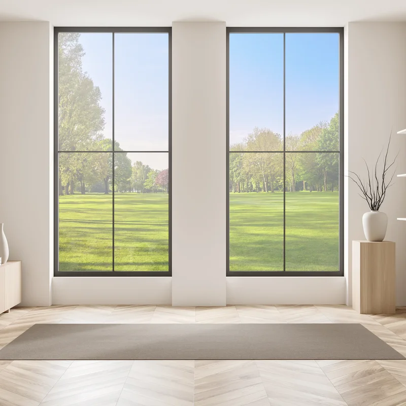 Fensteraufkleber sonnige panoramaaufnahme eines stadtparks