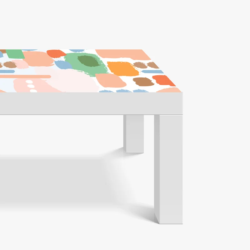 Tischaufkleber und Schreibtischaufkleber pastell pinselstrich muster