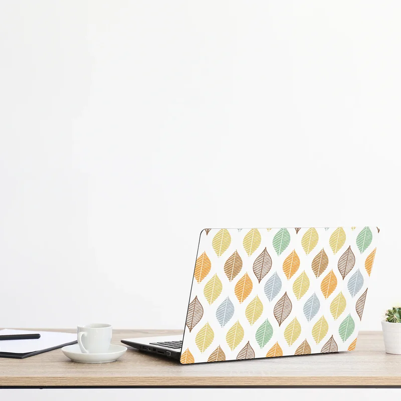 Laptop-Aufkleber pastelliges blättermuster für die wand