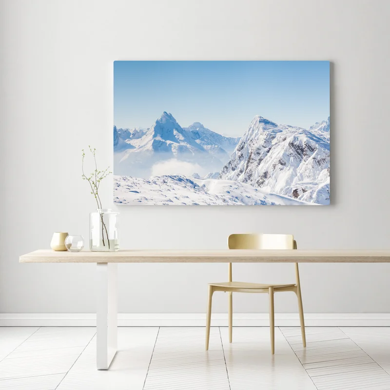 Leinwandbild ruhige panorama verschneiter berge Leinwandbild ruhige panorama verschneiter berge