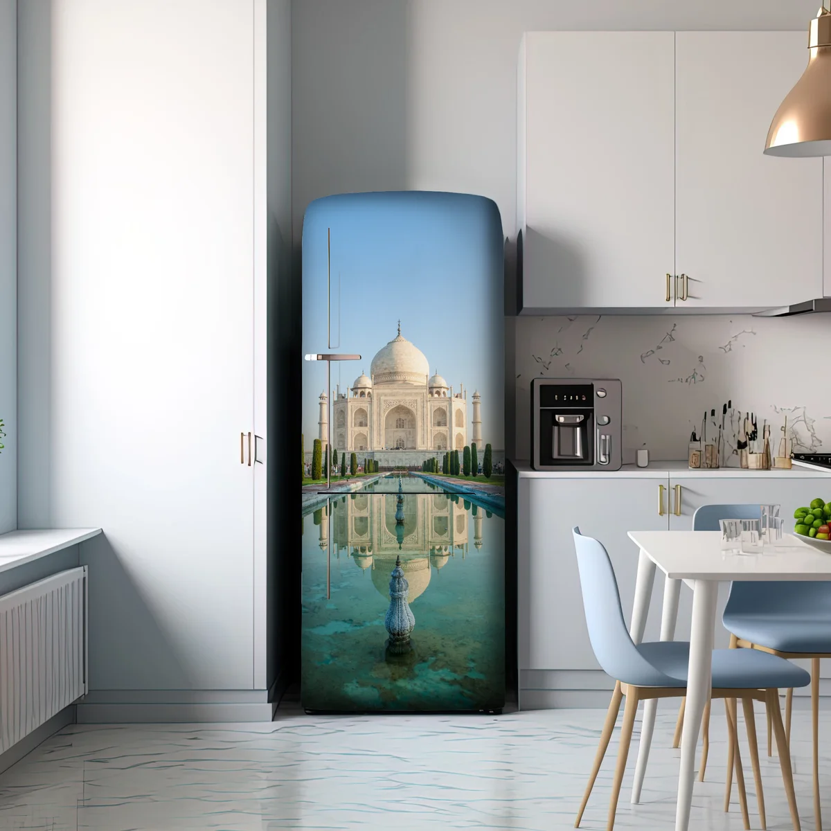 Kühlschrankaufkleber Taj Mahal spiegelung im morgendlichen licht Kühlschrankaufkleber Taj Mahal spiegelung im morgendlichen licht