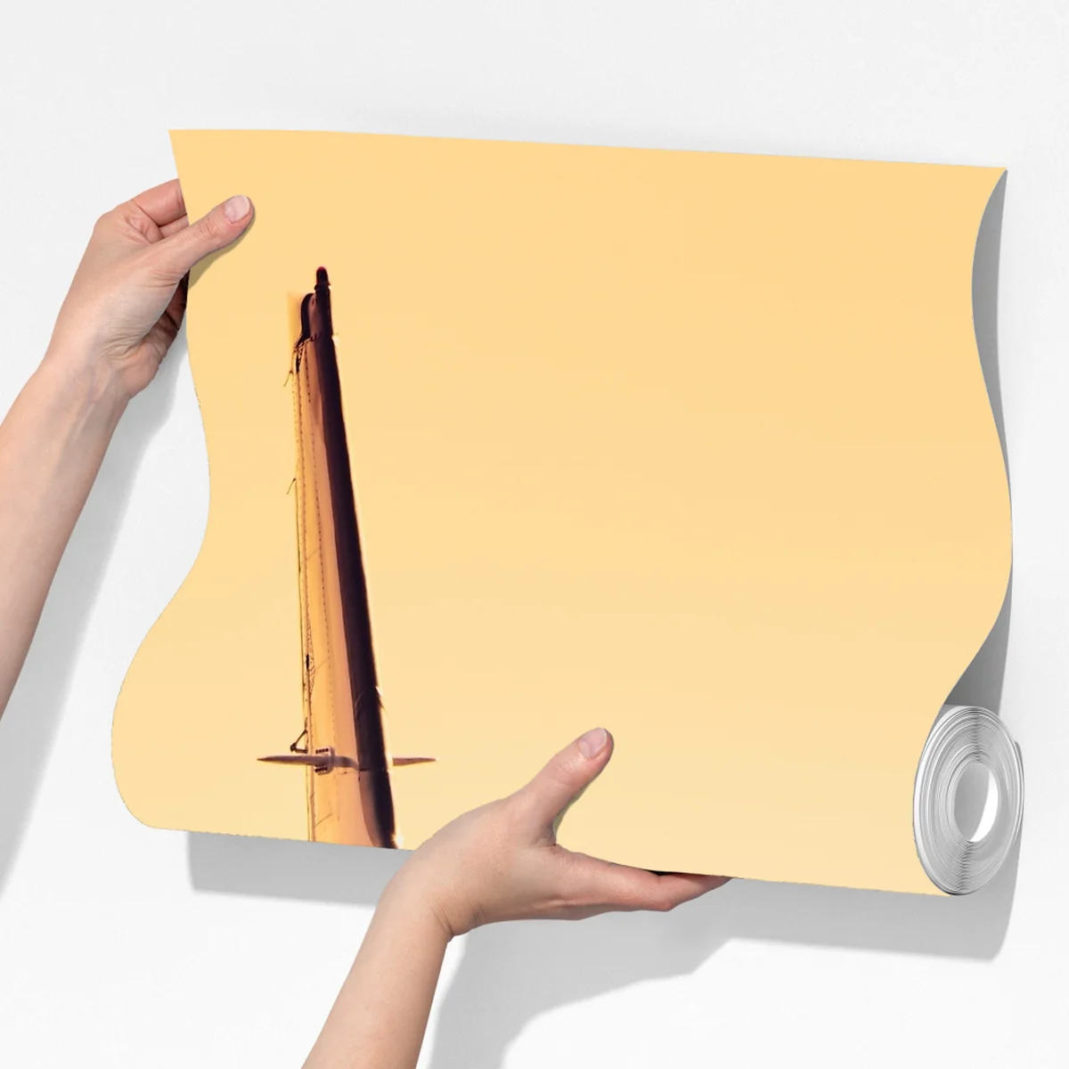 Fototapete zweimotoriges turboprop auf dem goldenen flugfeld Fototapete zweimotoriges turboprop auf dem goldenen flugfeld