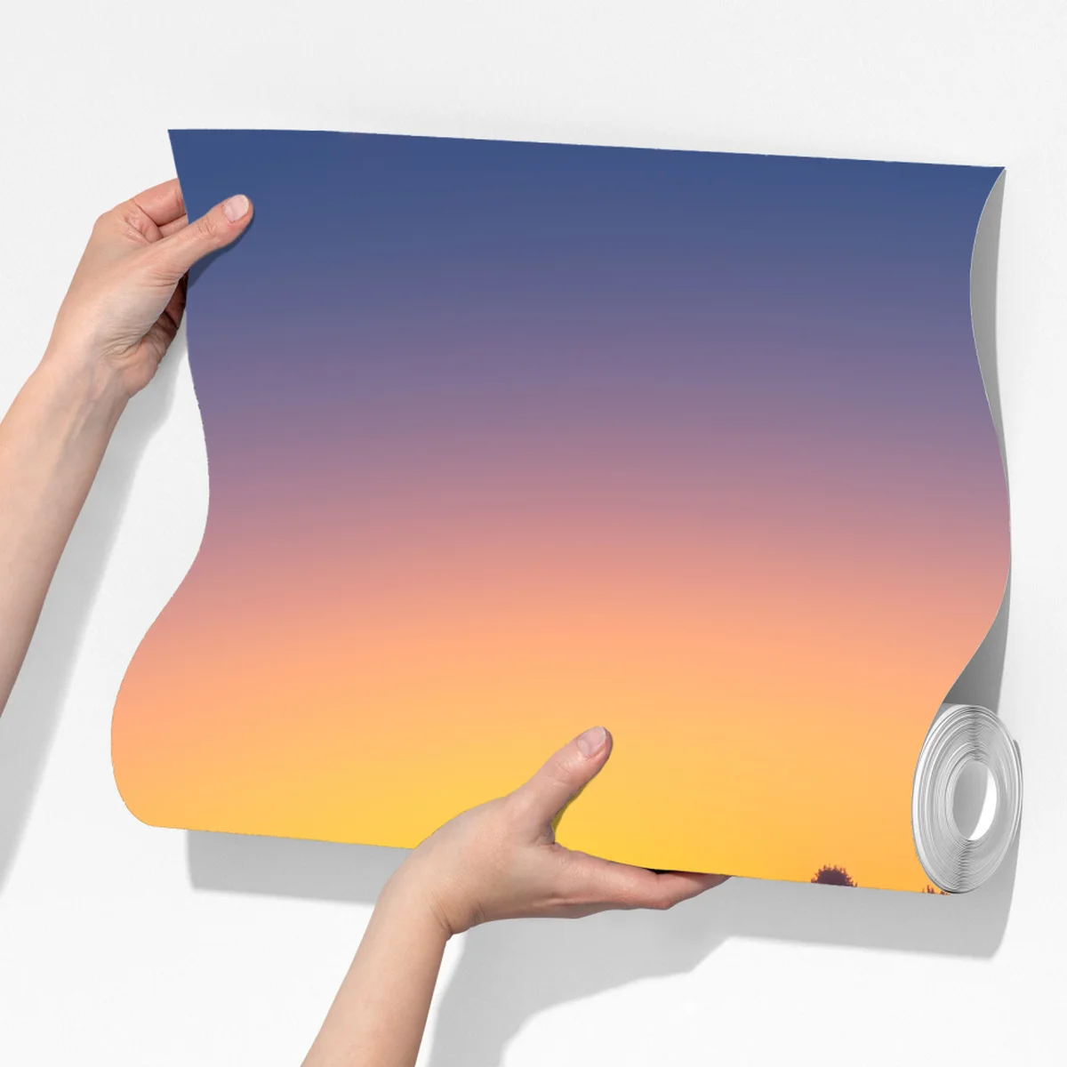 Fototapete nebliger sonnuntergang am see Fototapete nebliger sonnuntergang am see