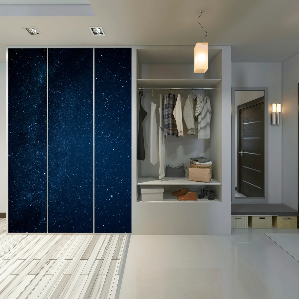 Schrankaufkleber tiefblauer sternenhimmel Schrankaufkleber tiefblauer sternenhimmel