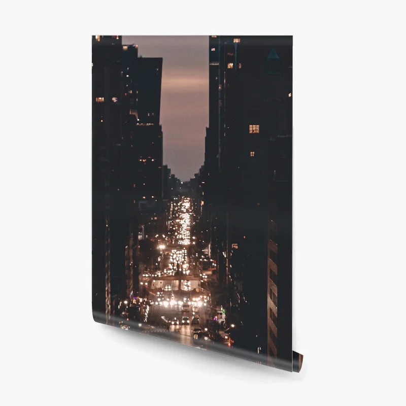 Fototapete Manhattan nächtliche avenue Fototapete Manhattan nächtliche avenue