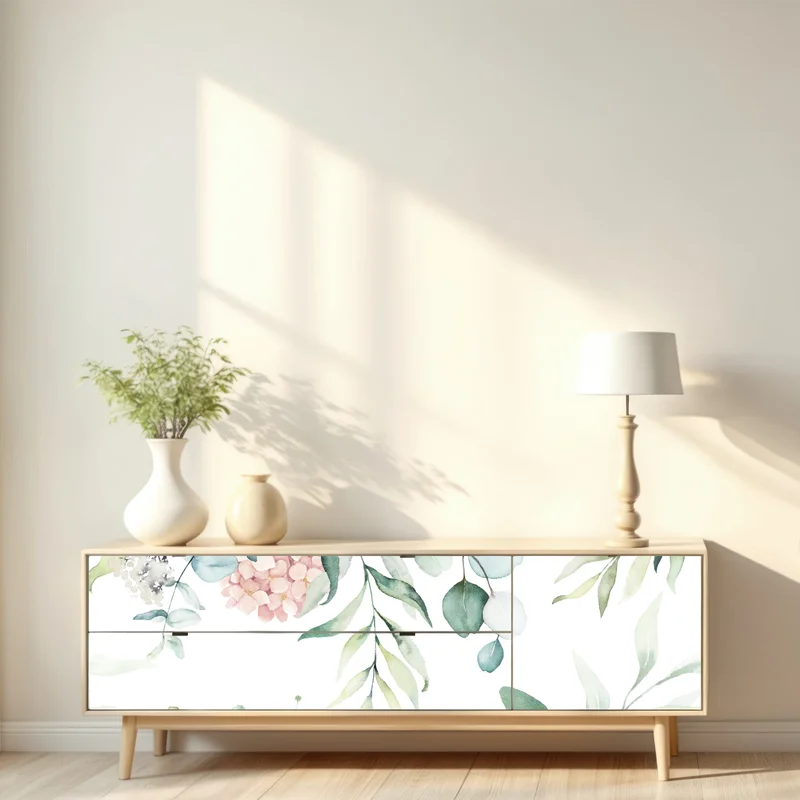 Repositionierbarer Aufkleber zarter aquarellblumenstrauß