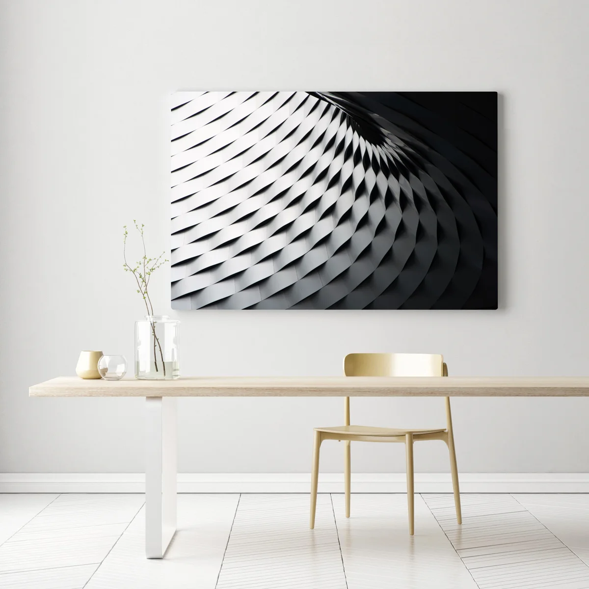 Leinwandbild monochromes geometrisches metallmuster Leinwandbild monochromes geometrisches metallmuster