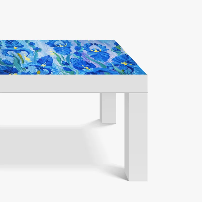 Tischaufkleber und Schreibtischaufkleber lebendiger blauer iris-bund