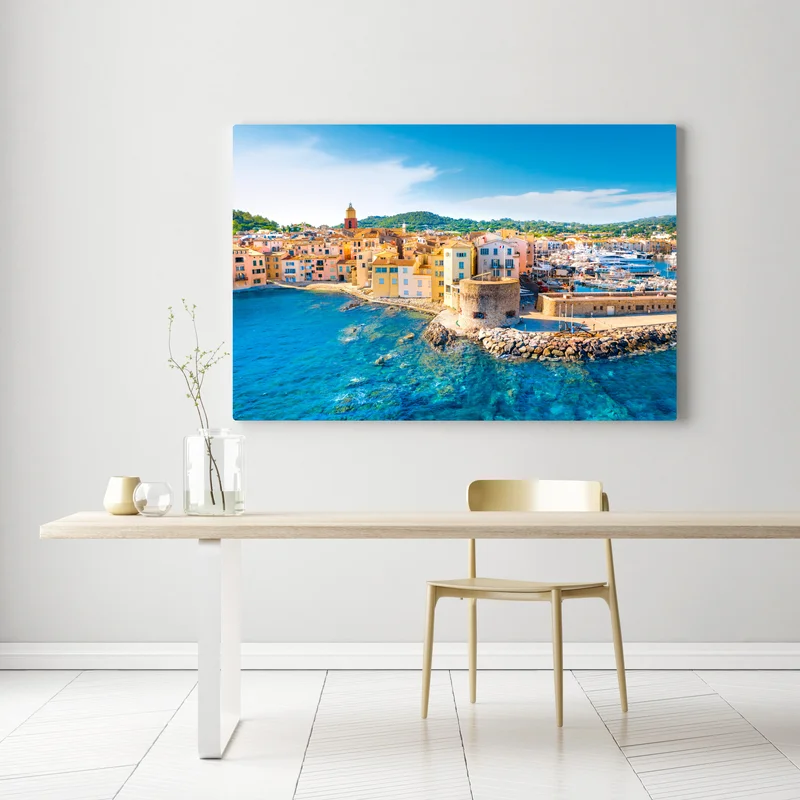 Leinwandbild sonniger Mittelmeerhafen Leinwandbild sonniger Mittelmeerhafen