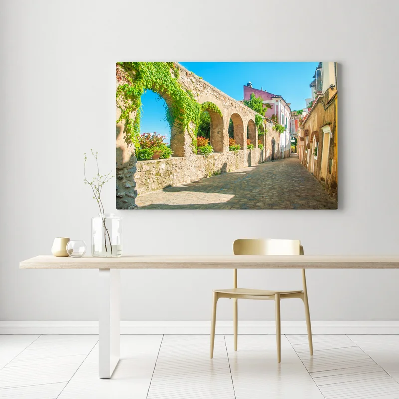 Leinwandbild sonnige bögen in Ravello Leinwandbild sonnige bögen in Ravello