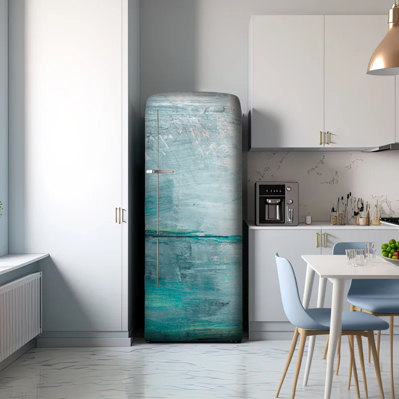 Kühlschrankaufkleber ruhige türkise abstrakte meereslandschaft Kühlschrankaufkleber ruhige türkise abstrakte meereslandschaft