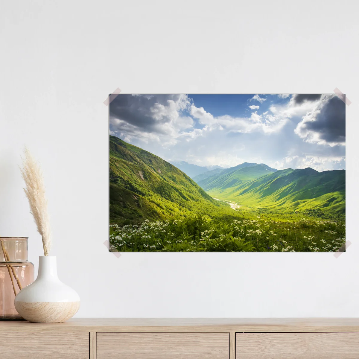 Poster üppiges grünes tal Poster üppiges grünes tal