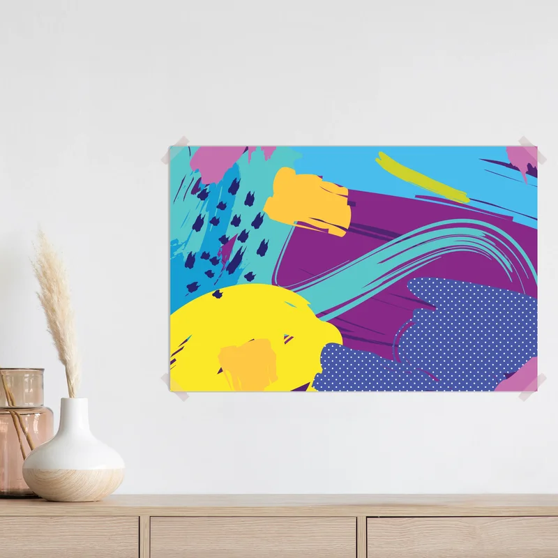 Poster lebendige abstrakte pop-art komposition Poster lebendige abstrakte pop-art komposition