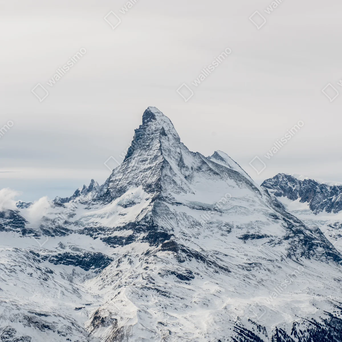 Türaufkleber majestätischer schneebedeckter berggipfel Türaufkleber majestätischer schneebedeckter berggipfel