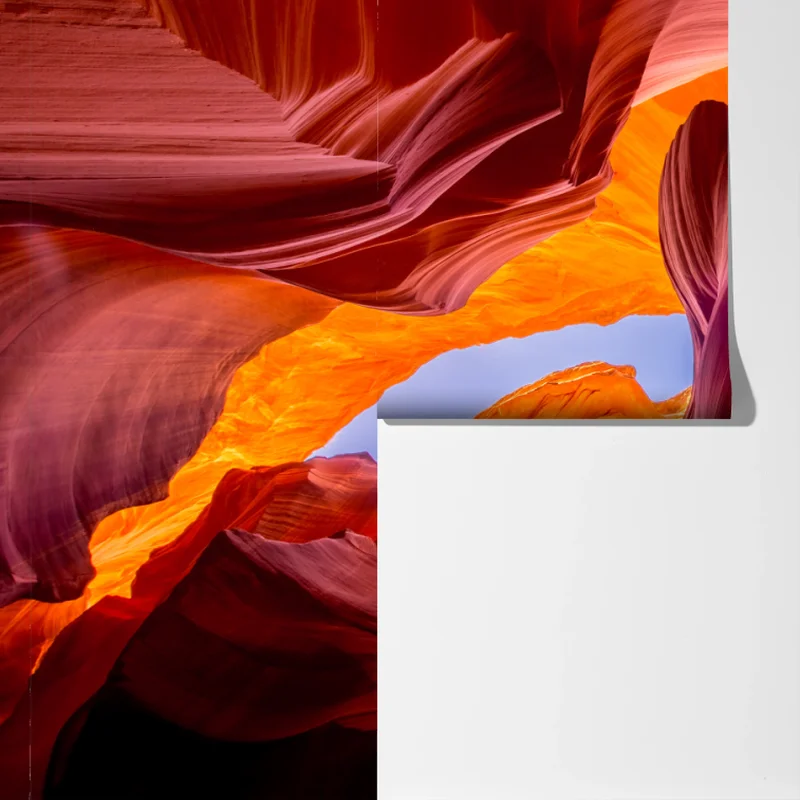 Fototapete sonnenbeleuchteter sandsteincanyon mit lebendigen kurven Fototapete sonnenbeleuchteter sandsteincanyon mit lebendigen kurven