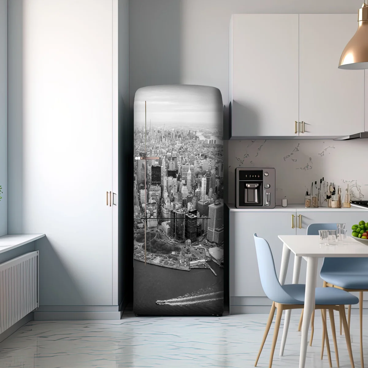 Kühlschrankaufkleber Manhattan skyline aus der luft Kühlschrankaufkleber Manhattan skyline aus der luft