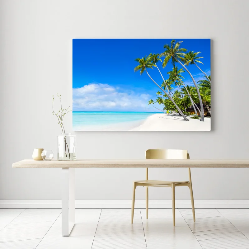 Leinwandbild tropischer palmenstrand Leinwandbild tropischer palmenstrand