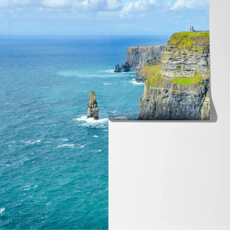 Fototapete dramatische küstenklippen mit meerblick Fototapete dramatische küstenklippen mit meerblick