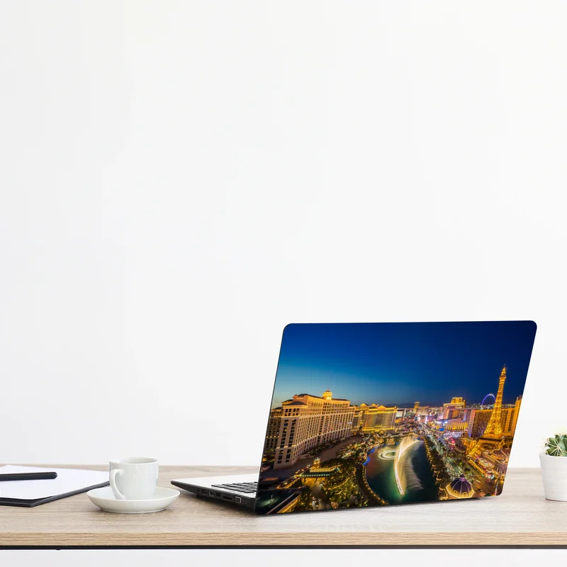 Laptop-Aufkleber Las Vegas skyline bei nacht