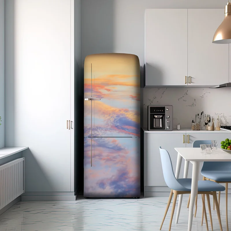 Kühlschrankaufkleber sanfter pastellhimmel bei sonnenaufgang