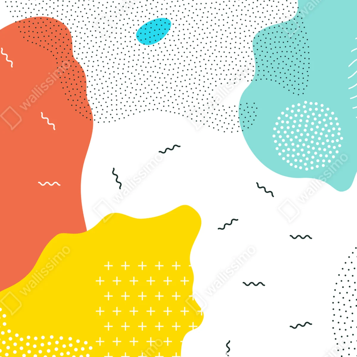 Türaufkleber verspielte abstrakte formen in lebendigen farben Türaufkleber verspielte abstrakte formen in lebendigen farben