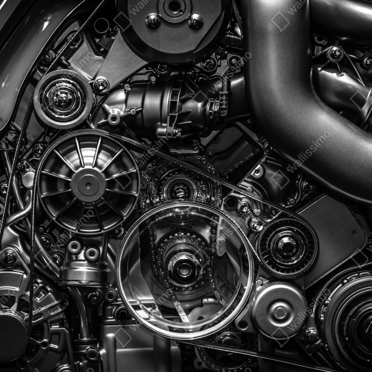 Naklejka na okno precyzyjne zbliżenie mechaniki silnika Naklejka na okno precyzyjne zbliżenie mechaniki silnika