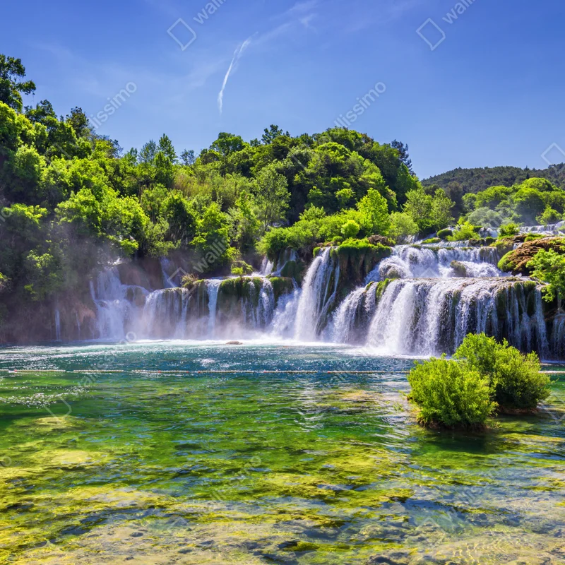 Poster Skradinski Buk wasserfall im Krka Nationalpark Poster Skradinski Buk wasserfall im Krka Nationalpark