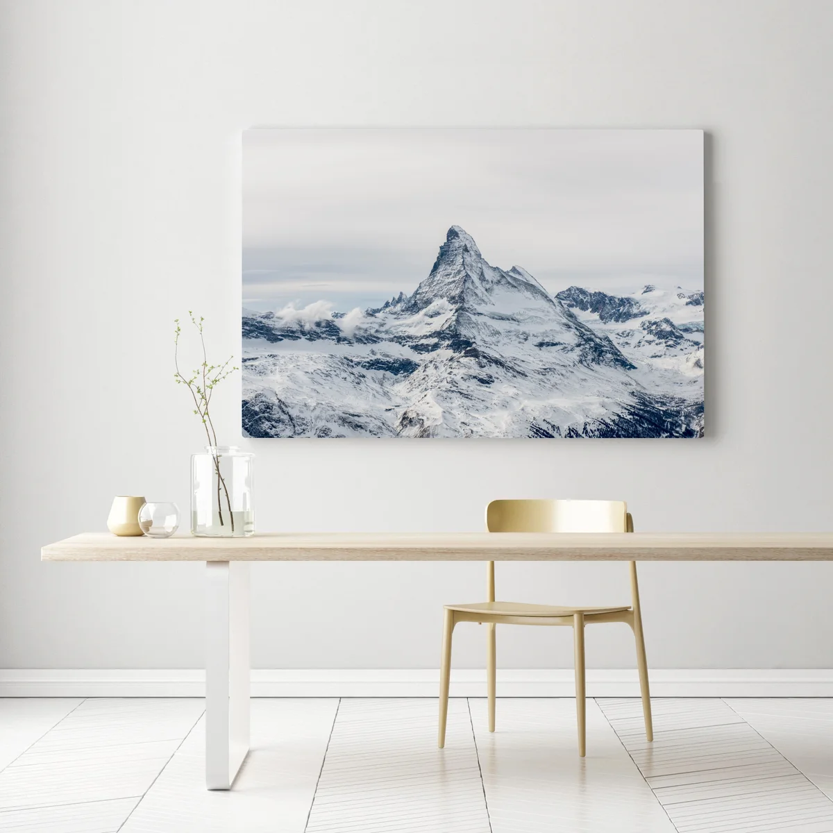 Leinwandbild majestätischer schneebedeckter berggipfel Leinwandbild majestätischer schneebedeckter berggipfel