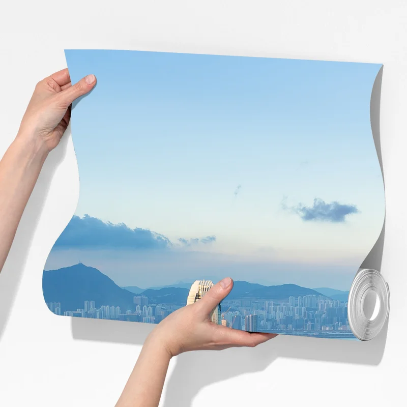 Fototapete panorama von Hongkong bei sonnenuntergang Fototapete panorama von Hongkong bei sonnenuntergang