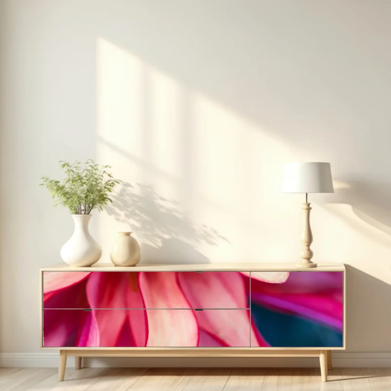 Repositionierbarer Aufkleber vibrantes rosa blütenmakro