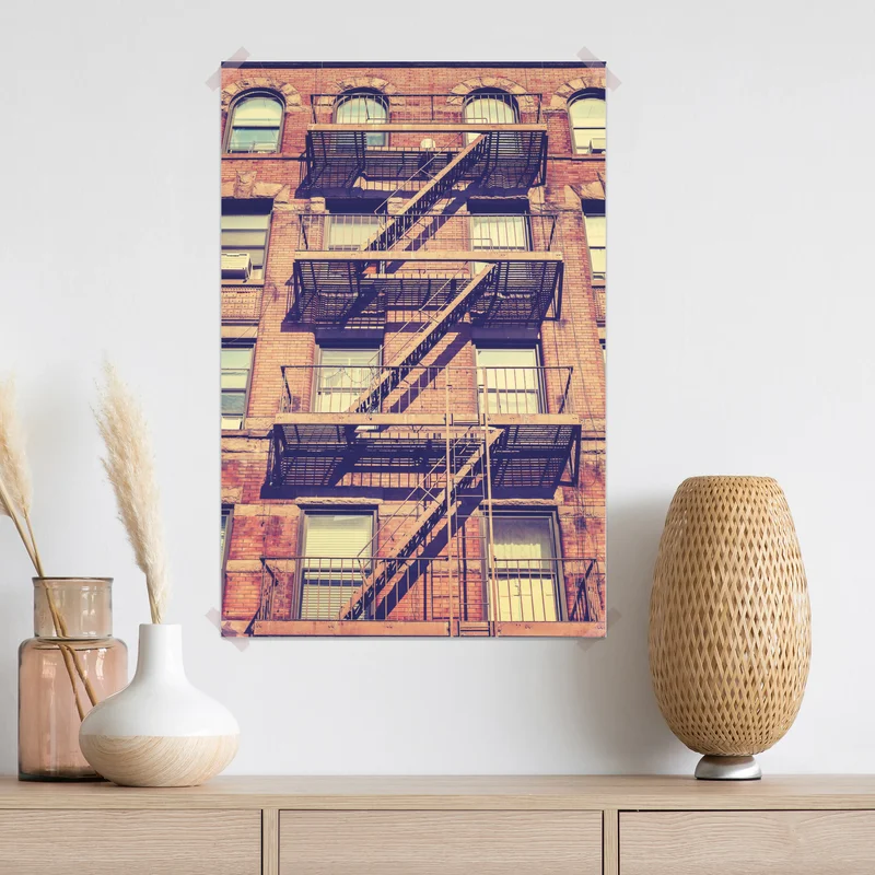 Poster vintage feuertreppen aus New York Poster vintage feuertreppen aus New York