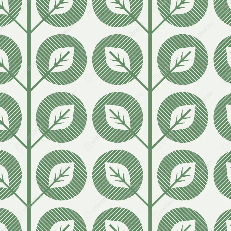 Repositionierbarer Aufkleber grünes geometrisches blattmuster Repositionierbarer Aufkleber grünes geometrisches blattmuster