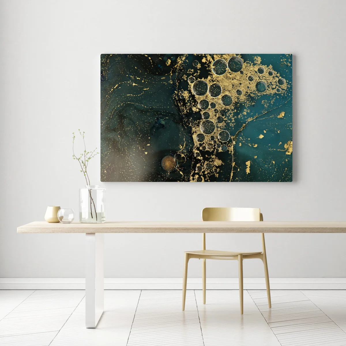 Leinwandbild türkis-gold abstrakte marmorierte textur Leinwandbild türkis-gold abstrakte marmorierte textur