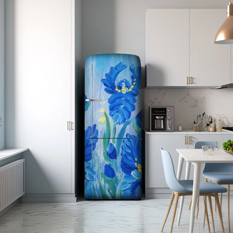 Kühlschrankaufkleber lebendiger blauer iris-bund