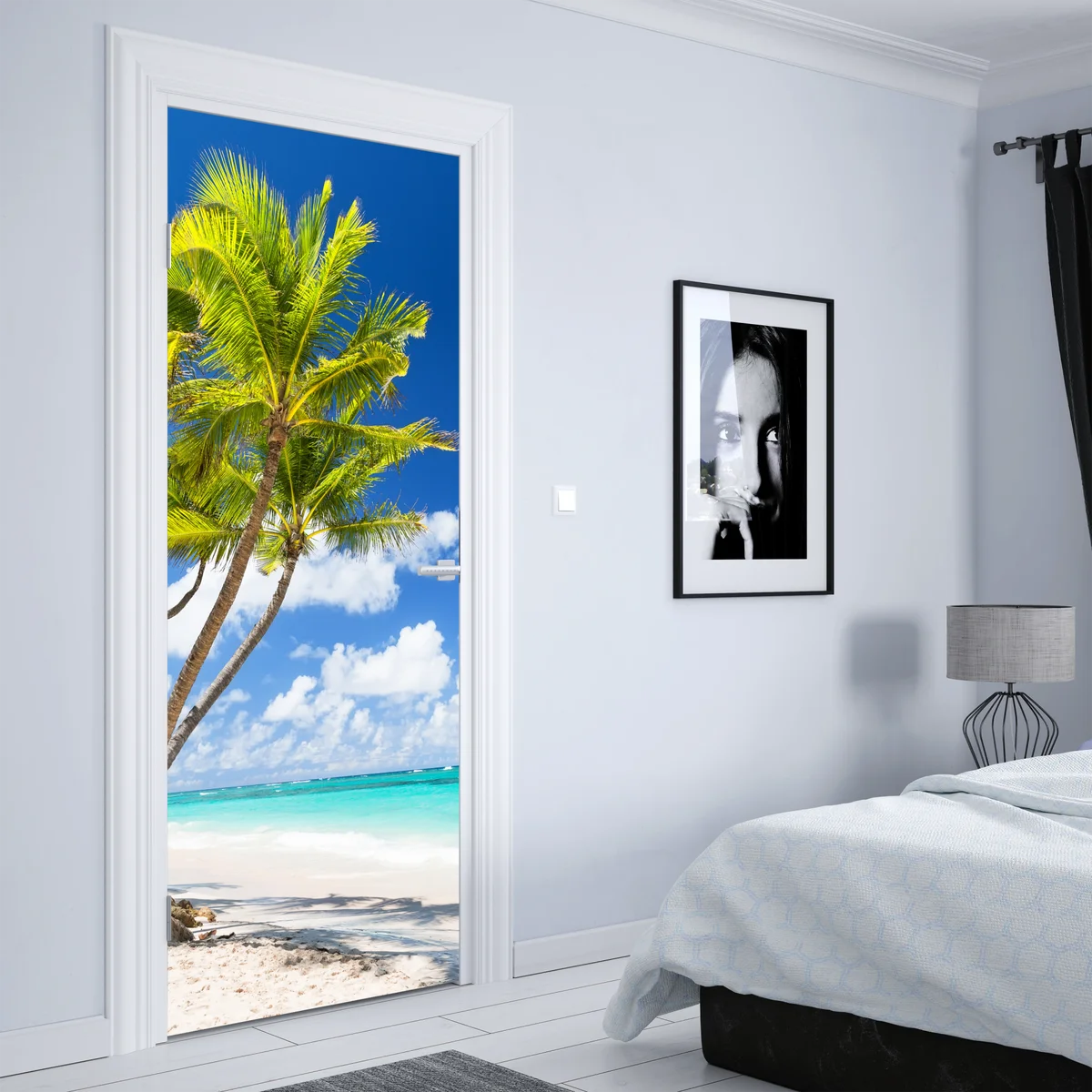 Türaufkleber tropischer palmstrand in Punta Cana Türaufkleber tropischer palmstrand in Punta Cana